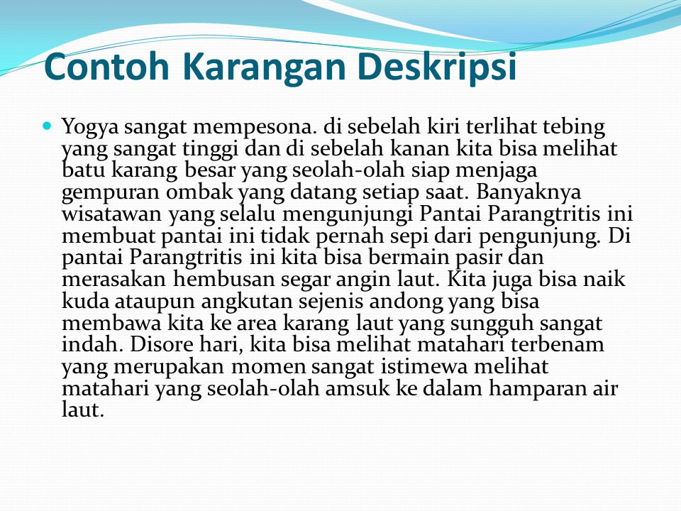 Contoh Teks Deskripsi Tentang Pantai Singkat Berbagai Contoh